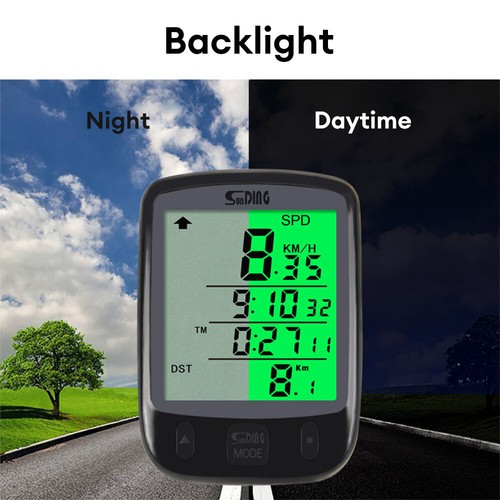 Waterproof LCD Digital Computer Bicycle Bike Backlight Speedometer Odometer - Picture 4 of 13