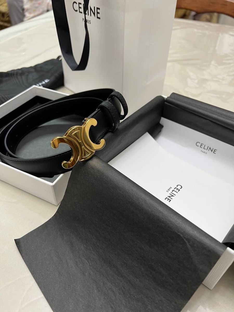 【CELINE】TRIOMPHE LEATHER BELT CELINE HOMME 2.5cm Triomphe Leather Belt for Men | MR PORTER