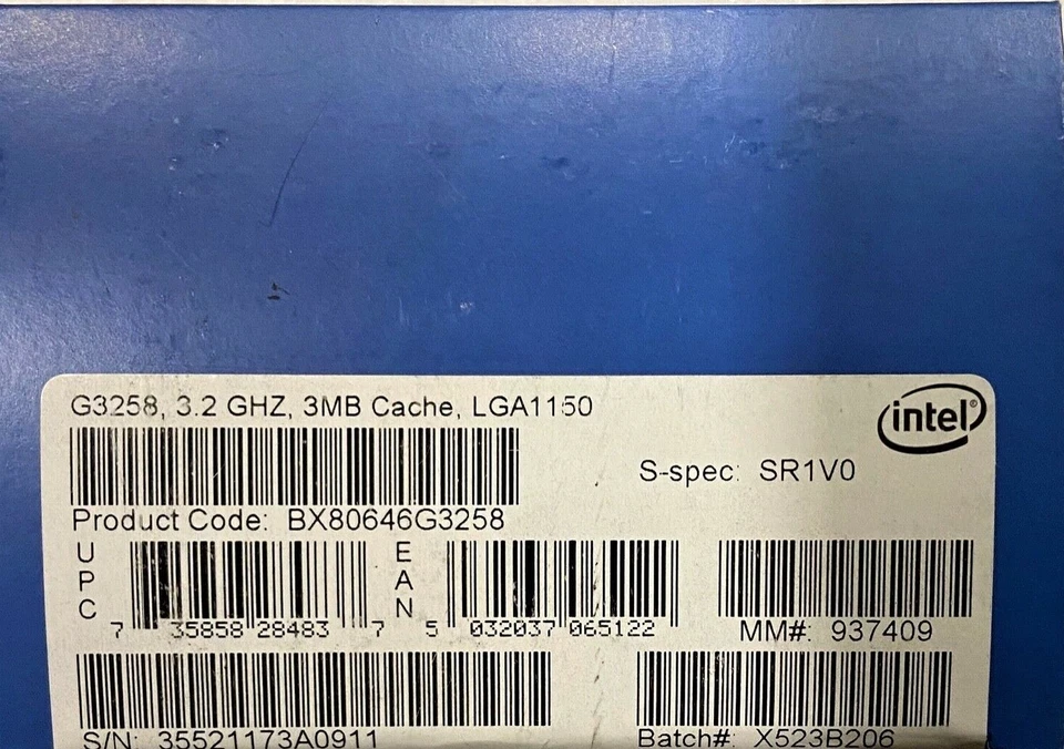 Intel BX80646G3258 SR1V0 Pentium Processor G3258 3M Cache, 3.20 GHz NEW RETAIL - Image 2 of 2