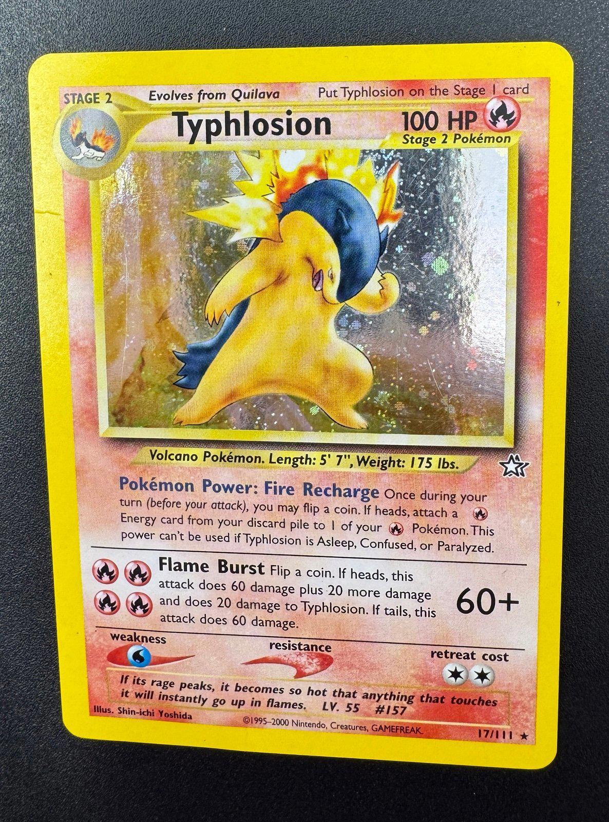 Pokémon TCG Typhlosion Neo Genesis 17/111 Holo Unlimited Rare Card