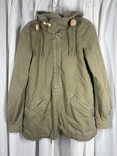 L.A.M.B GWEN STEFANI RARE HOODED COAT JACKET Army Green FALL 07 Womens Small EUC