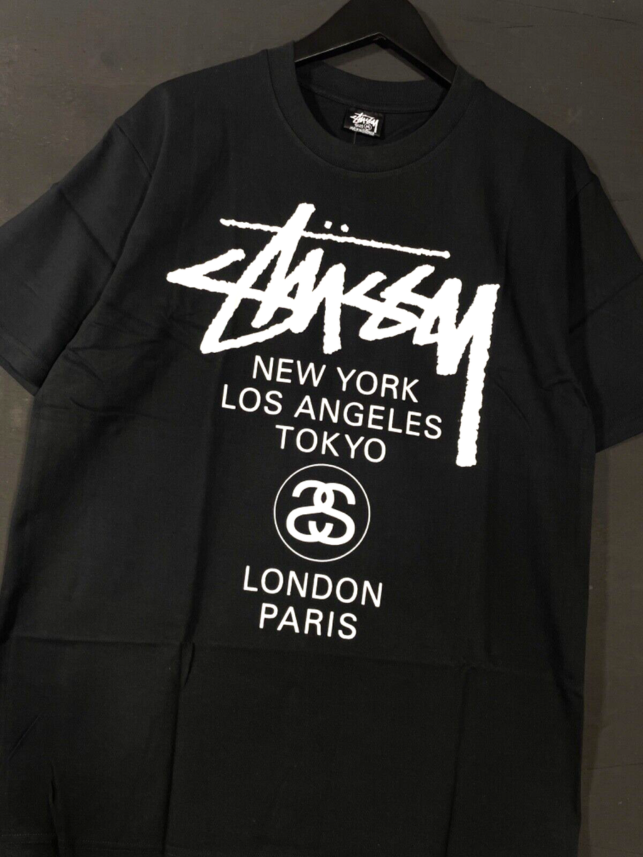 Stussy World Tour tee Black - Large Original | eBay Stussy World Tour tee Black - Large Original | eBay