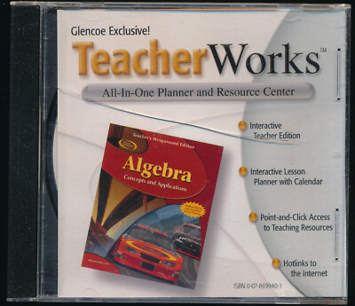 TeacherWorks Teacher Resource CD - Glencoe Algebra: Concepts and Applications