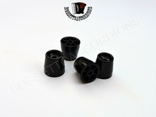 SET OF 4 Black Plastic Accordion Feet 19 x 18mm