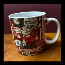 F.A.O. SCHWARZ CHRISTMAS LARGE CERAMIC COFFEE MUG CUP 