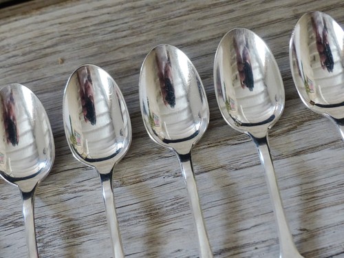 CHRISTOFLE CLUNY Rare Coffee MOKA set 6 spoons Brilliant luster Silverplated - Picture 4 of 7