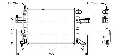 OLA2304 AVA Radiator FIT OPEL CORSA (2001) 1.8