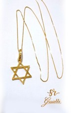 Collana Veneziana in ORO GIALLO 45CM Con Stella David ORO 18 KT 750% List. 355€