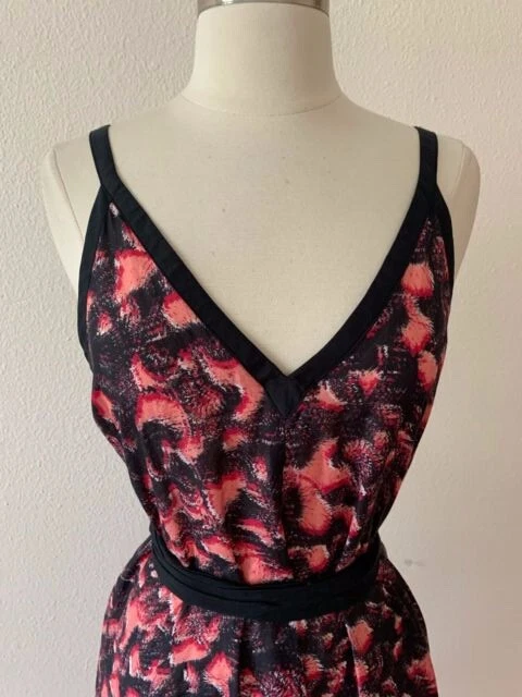 NUEVO CON ETIQUETAS VESTIDO DE SOL PROENZA SCHOULER SEDA Y ALGODÓN SANDÍA TALLA M/L $690 Foto 4 de 4