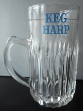 Vintage 1968 Keg HARP Half Pint Glass Tankard with crown/date/number stamp