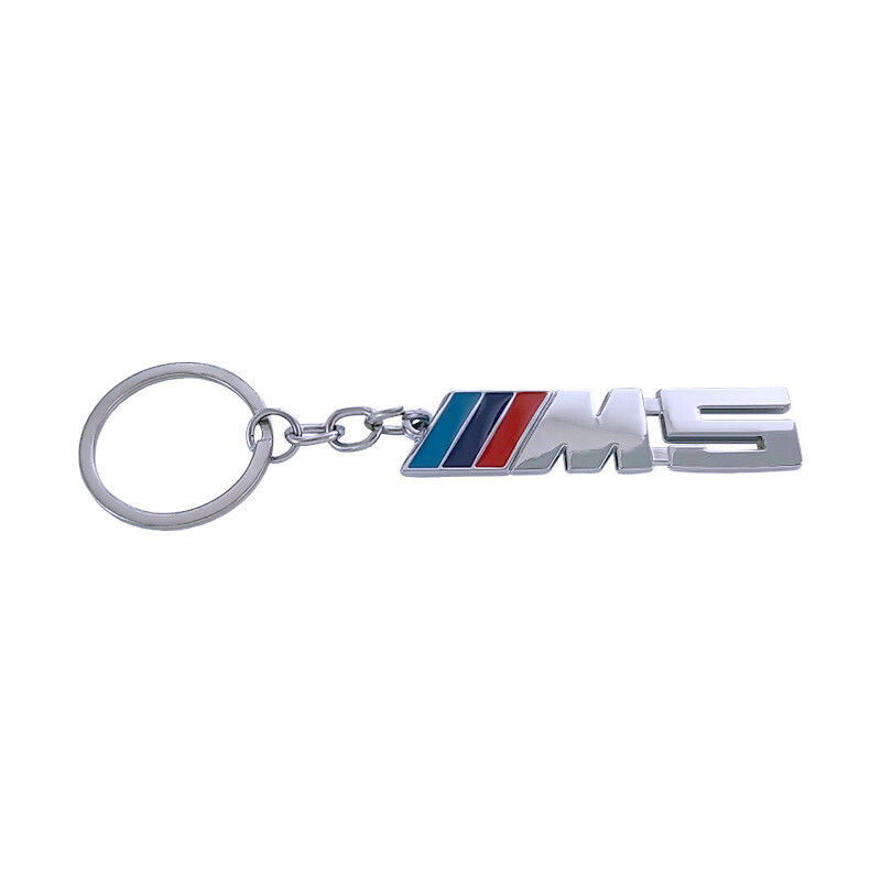 3D Chrome Metal Key Chain Silver Keychain Keyring Car