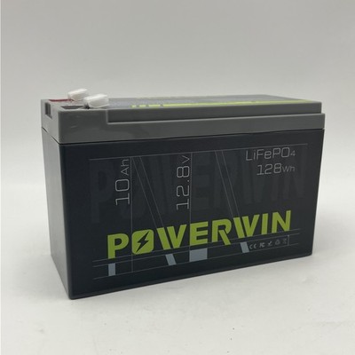POWERWIN 12V 10Ah LiFePO4 Lithium Battery BT10 Deep Cycle Fish Finder Small UPS