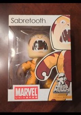 Marvel universe Mighty Muggs,Sabertooth. Brand new in box. UPC is scratched off.