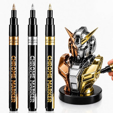 Liquid Chrome Markers Pens,3 Colors Gold Silver Copper, Permanent Mirror