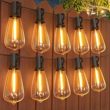 200FT 100FT 2Pack Outdoor String Lights, Waterproof Patio Lights with 104 Di...