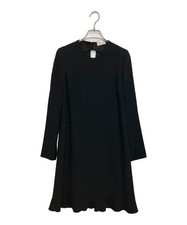 RED VALENTINO Crepe Amber Satin Dress with Ribbon/ Black/ Size 38