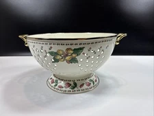 Vintage Colander Strainer Pedestal 11”