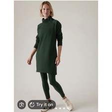 Athleta Cozy Karma Asym Sweatshirt Dress Size SP