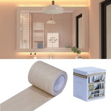 Wood Grain Wallpaper Border Removable PVC Waterproof Peel and Stick Wallpaper...