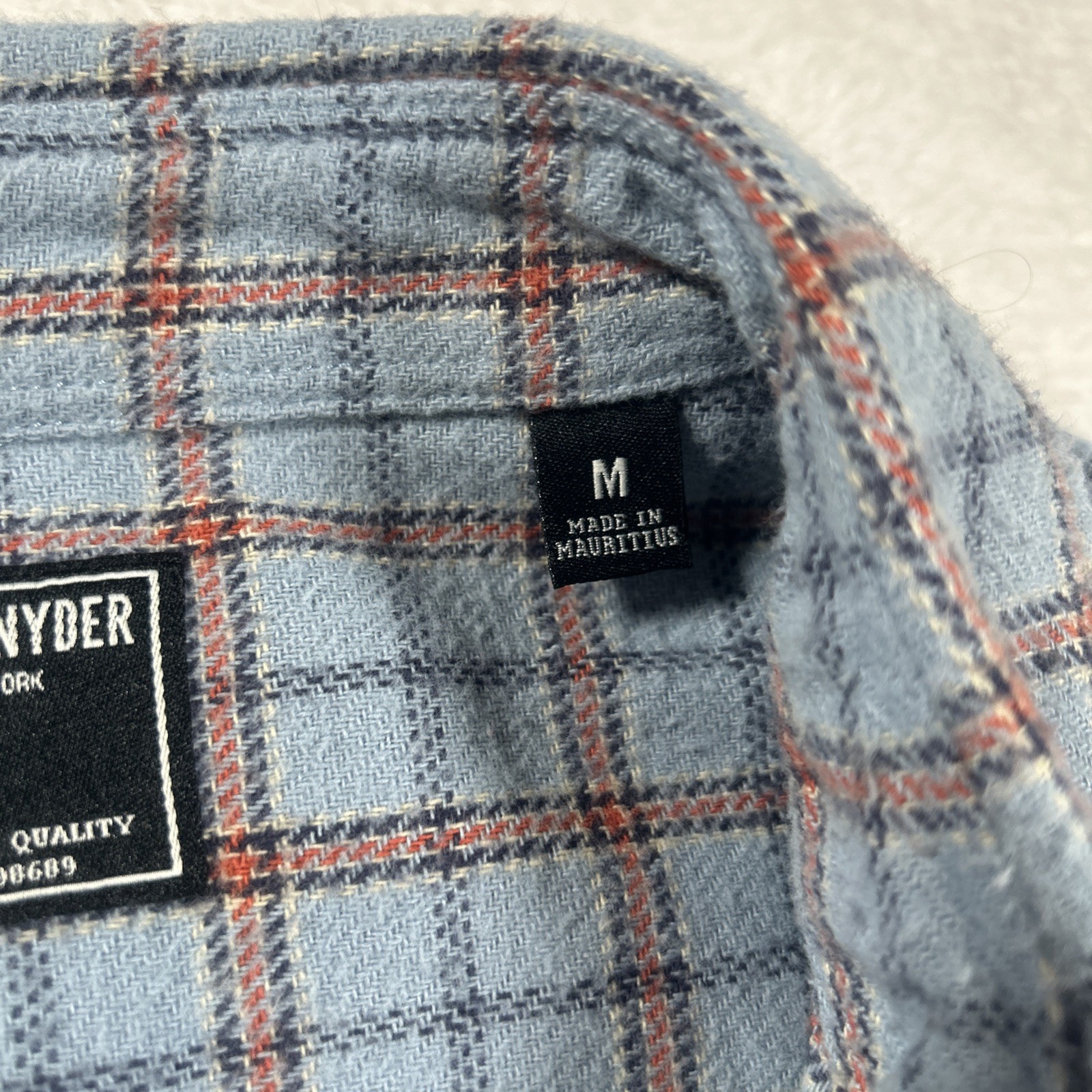 Todd Snyder Button Down Collar Checked Shirt Blue… - image 4