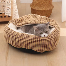 Round Pet Bed for Dog Cat Puppy House Warm Mat Winter Blankets Anti-Stress Ortho