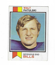 1973 TOPPS WALT PATULSKI #293 BUFFALO BILLS