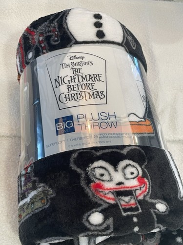 Neu The Big One Nightmare Before Christmas Übergröße Plüsch Überwurf Decke Disney