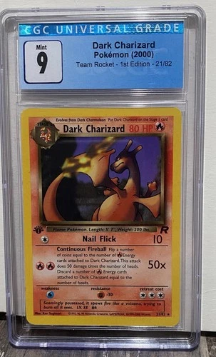 TEAM ROCKET 1ST EDITION #21 2000 Pokemon DARK CHARIZARD  cgc 9 MINT