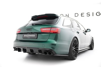 Maxton Design Heckansatz Diffusor passend für Audi S6 Avant C7 schwarz Hochglanz
