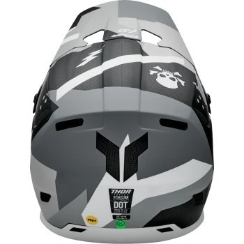 Casco deportivo Thor Reflex cara completa - gris carbono valiente/blanco - adulto talla XL Foto 4 de 4