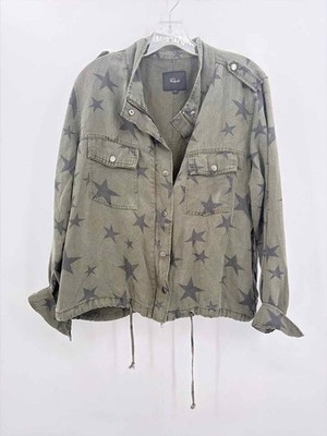 Pre-Owned Rails Green Size Large Printed Button Jacket