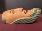 Vintage Mexican Folk Art Hand Carved & Painted Wood Mask Silver Beard — photo 4