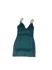 Fashion Nova LUXE NWT XS Temara Metallic Mini Dress - Blue/Green MSRP $99.99