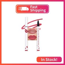 evpct Longwear Liquid Lip Liner Stain Marker Pen Long Lasting Waterproof, Pink R