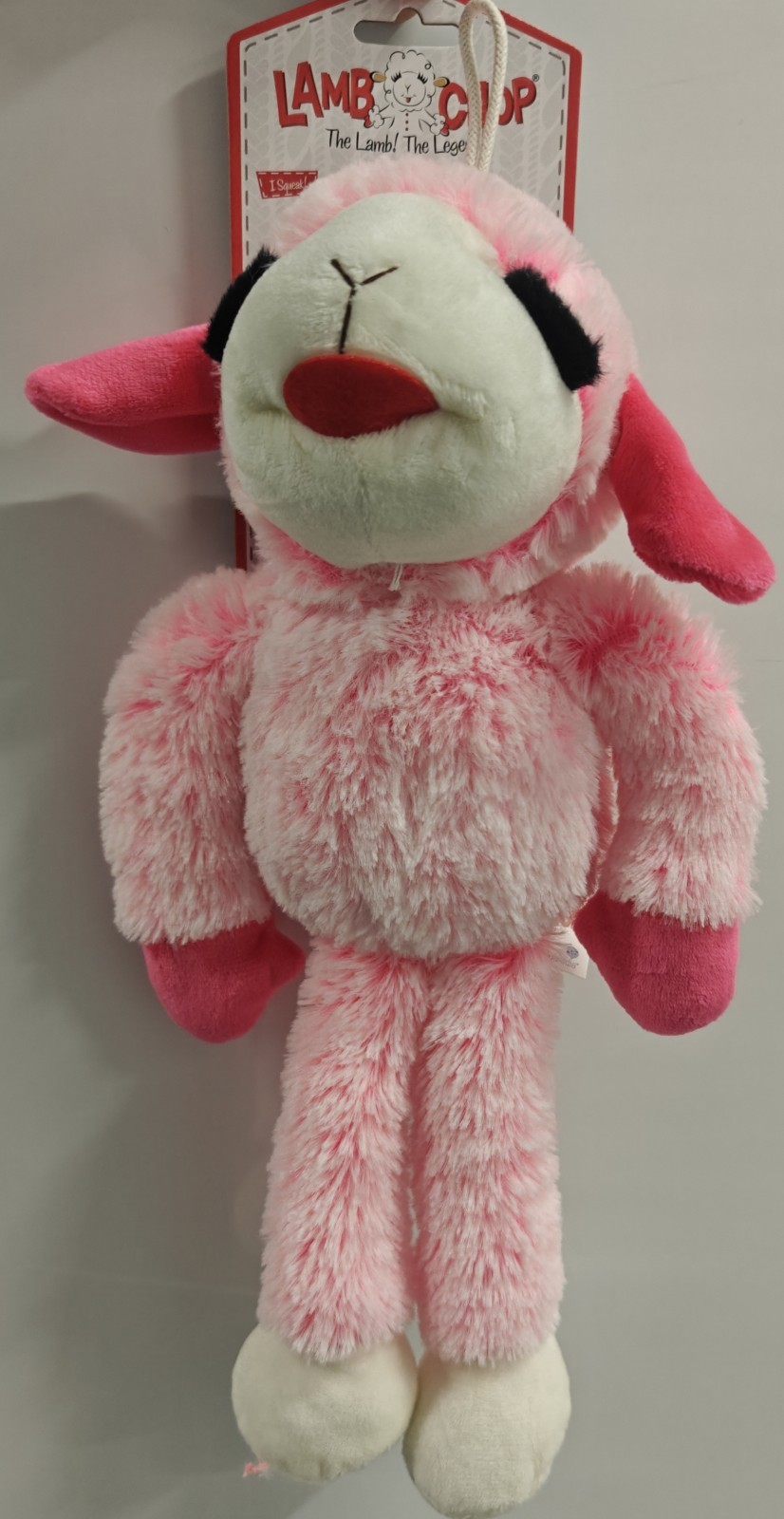Lamb Chop Pet Plush Squeak Toy, Standing Multipet  14&rdquo; L Dog Toy 2022 Pink