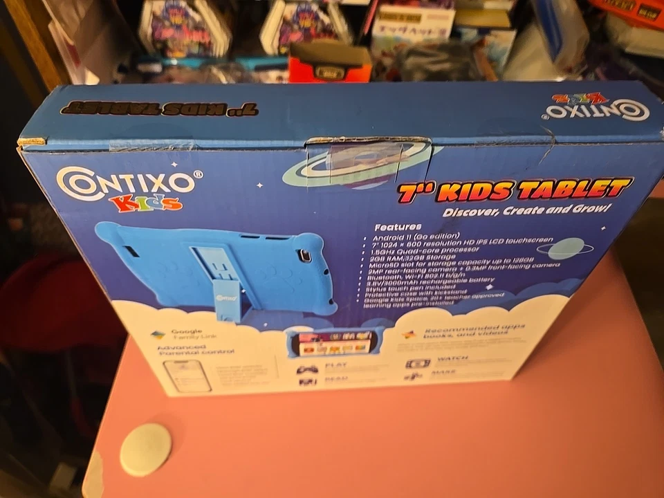 Contixo Learning Tablet Kids V10-BLUE  7" New - Sealed 3 - 10 Years - Image 2 of 4