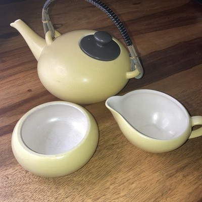Mid Century Ursula Fesca Wächstersbacher Steingutfabrik Teeservice 1930 Teekanne