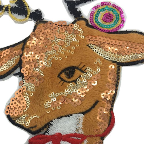 Sika -Hirschgestickte Siegel Aufbügelbare Flicken Patches Nähen Applikationen - Bild 10 von 12