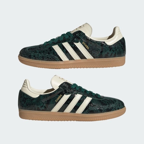 新品　adidas SAMBA OG 24.5 Size 7.5 - adidas Samba OG Snakeskin Pack - Collegiate Green W for
