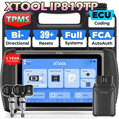 XTOOL IP819TP OBD2 Scanner Diagnostics Tool All System TS100pro*2 Pro TPMS ECU