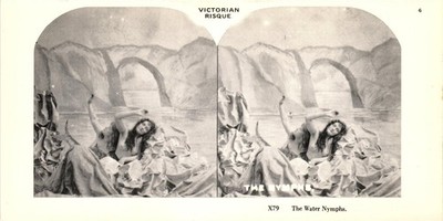 Victorian Risque The Water Nymphs Stereoview Stereo Classics 1978 Half Nude