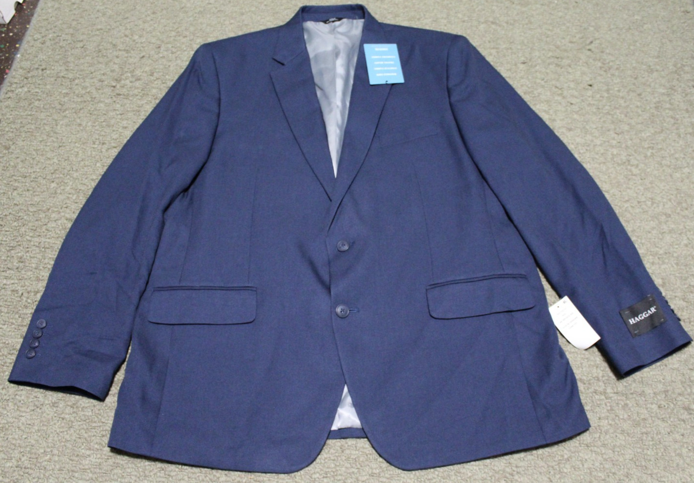 NWT Haggar Travel Performance Suit Coat Tailored Fit w/ Stre
