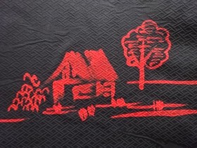 7761668: JAPANESE KIMONO JAPANESE HAORI / SCENERY OF HOUSE