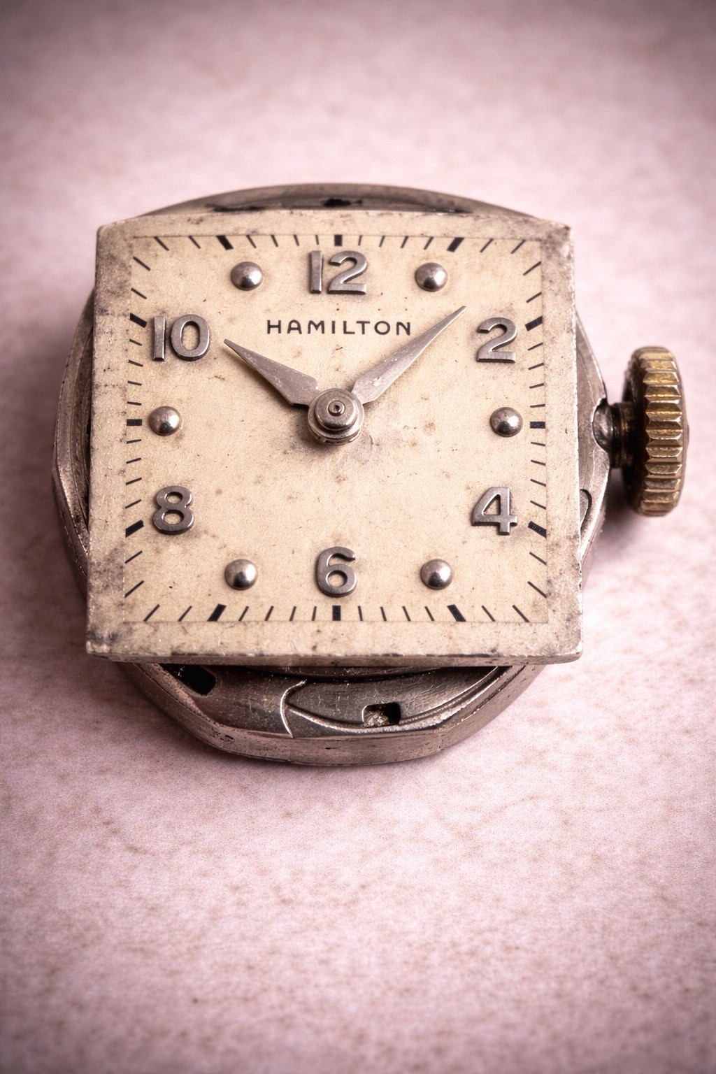 ⌚ Vintage HAMILTON 750 17J USA Watch Movement w Original Dial