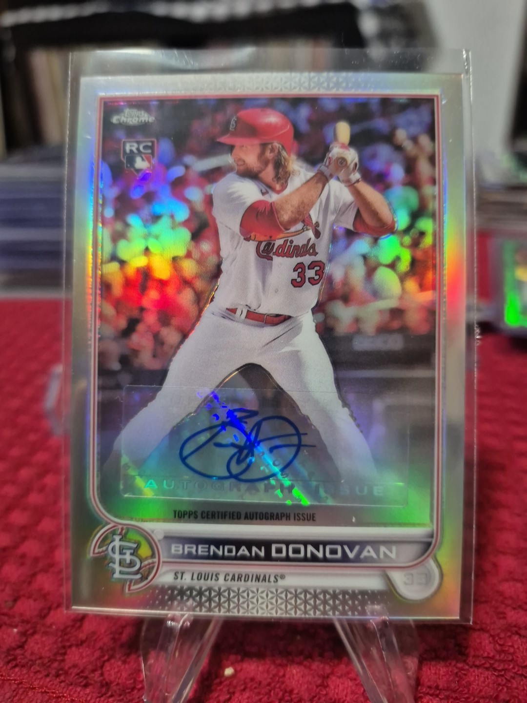 2022 Topps Chrome Update Brendan Donovan Refractor Auto RC Cardinals