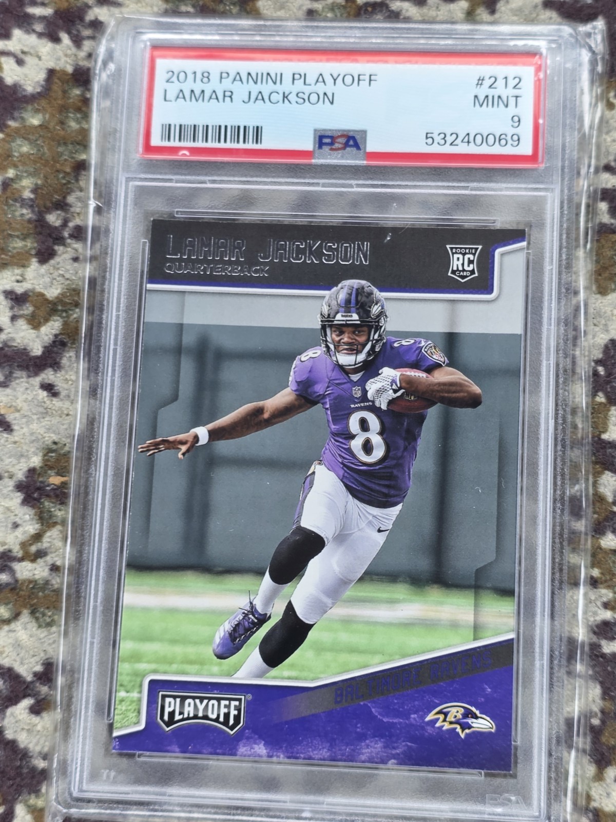 Lamar Jackson 2018 Panini Playoff Rookie Psa 9