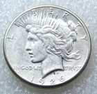1926-S Peace Silver Dollar with Good Luster in saflip #A264