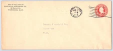 Worcester, Mass., Rockwood Sprinkler Co., 38 Harlow St. envelope, 2¢ indicia