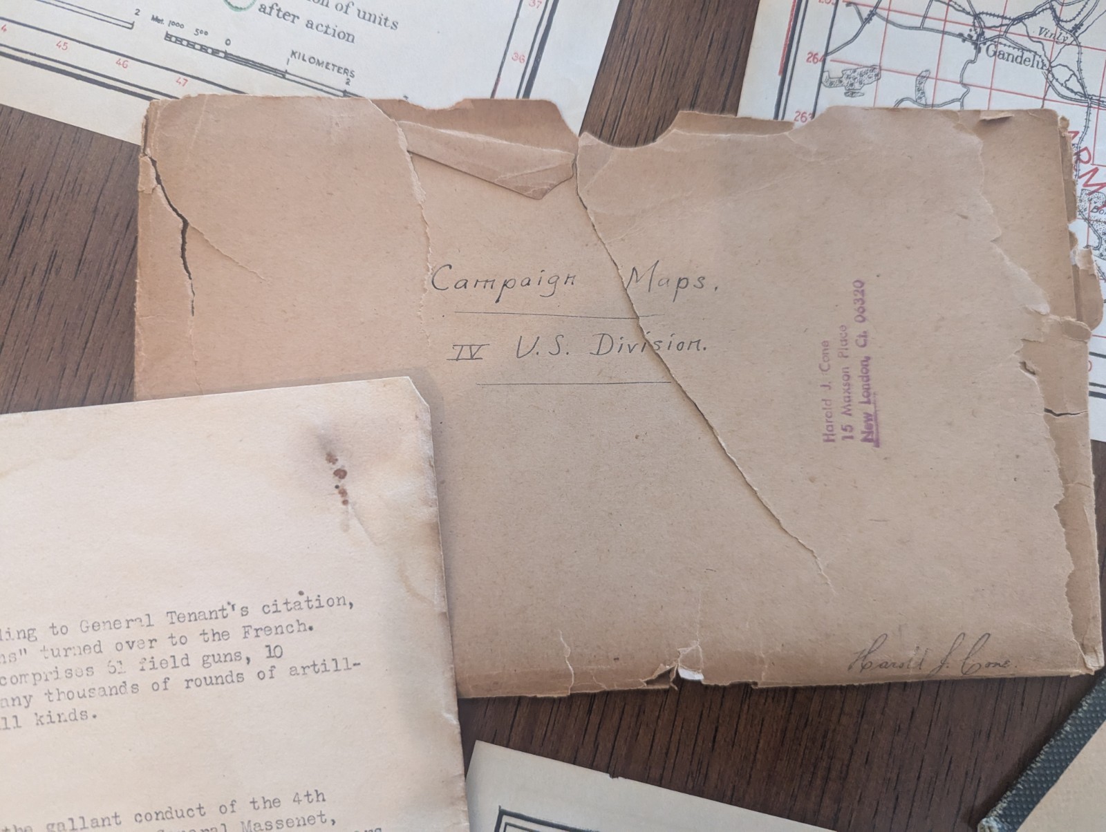 World War I Campaign Maps 1918, Lot Of 5,Book 1920,History Of 4th Division,Great