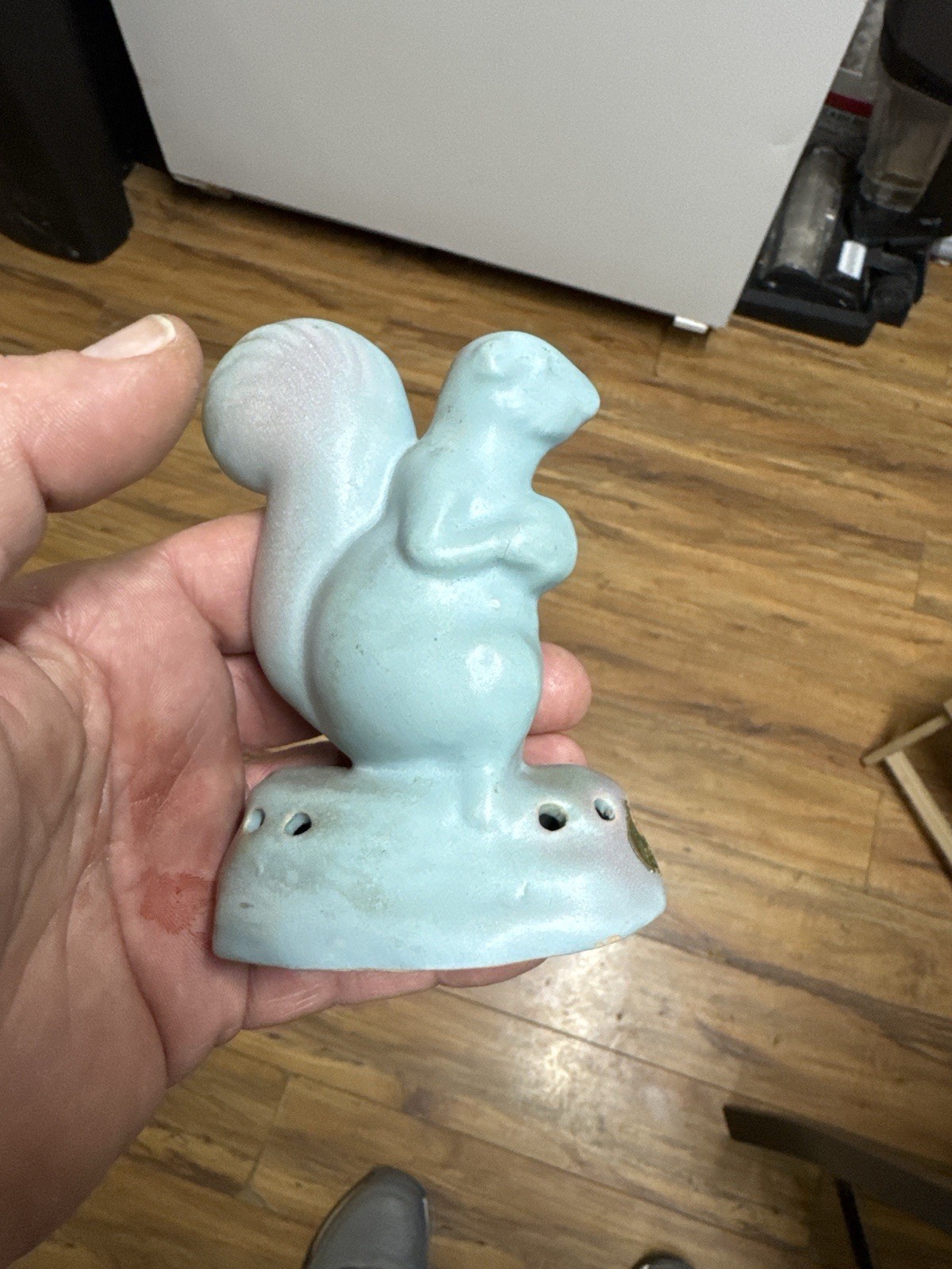 Vintage Rosemeade North Dakota Pottery Squirrel Figurine Rare ND Pottery Decor